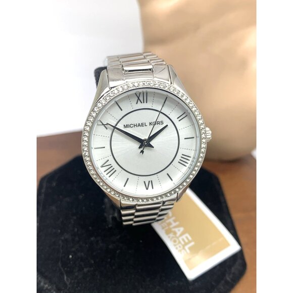 Michael Kors Women\'s Watch MK4857 Lauryn Quartz Silver Steel 33mm Jewelry Set main image 8